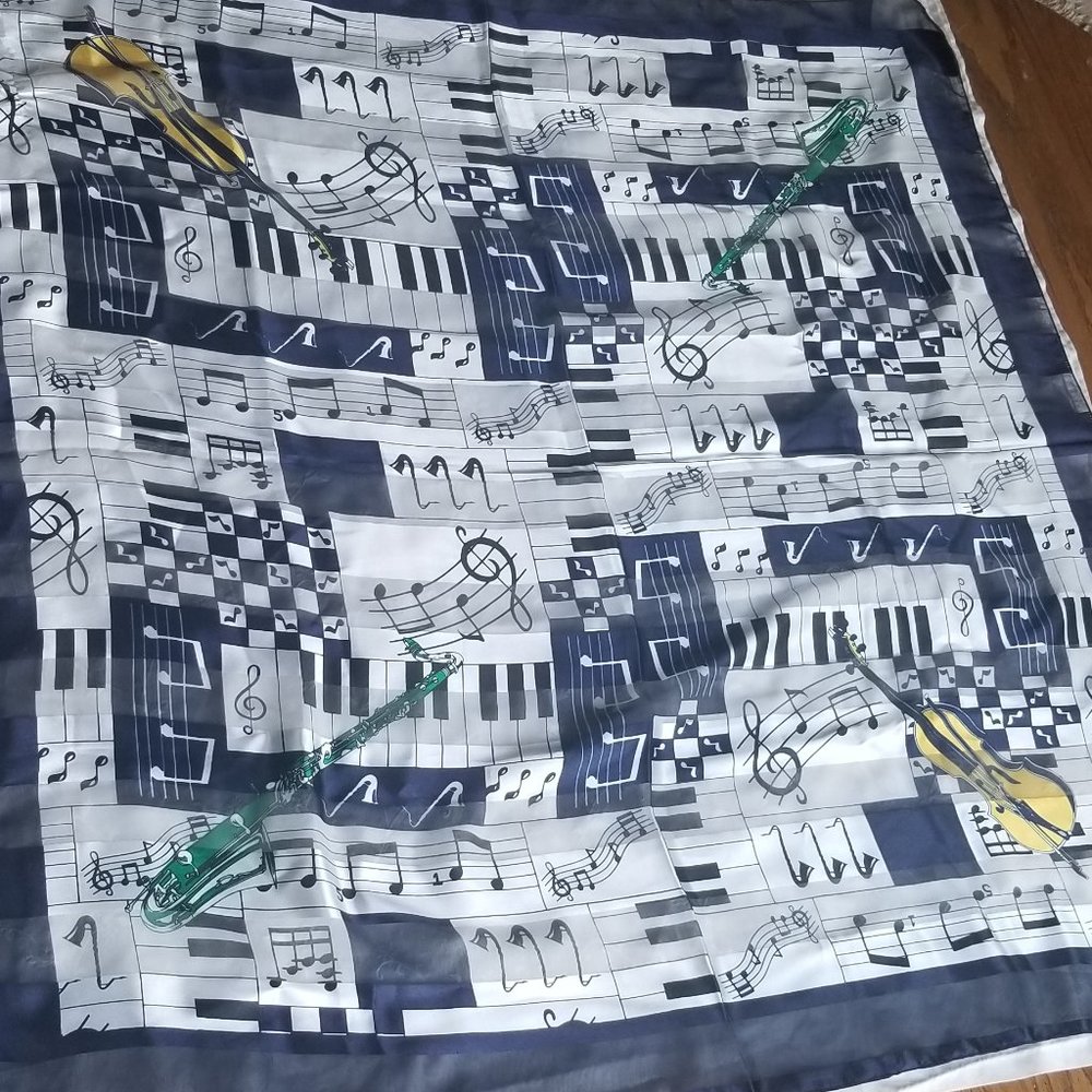 FREE w/ Bundle! Large Scarf with music design